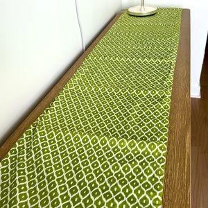 C Wonder Green Ikat Runner